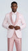 Pink Patterned Tuxedo Set with Shawl Lapel – Wedding & Prom