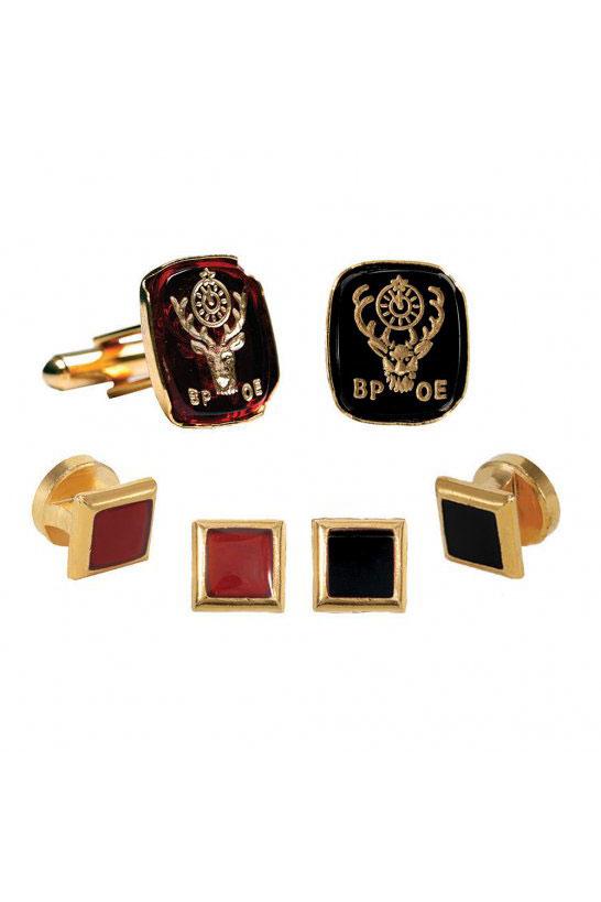 Elks Insignia Studs and Cufflinks Set