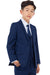 Plush Perry Ellis Cobalt Blue Boys' Vested Wedding Suit - USA Men's Outlet