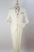 "Polished Ivory 'Apollo King' 2-Button Poplin Suit: Modern Fit" - USA Men's Outlet