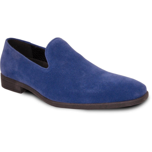 Polished Product Title for Review: Men's Royal Blue Vegan Suede Dress Loafers -Bravo - USA Men's Outlet