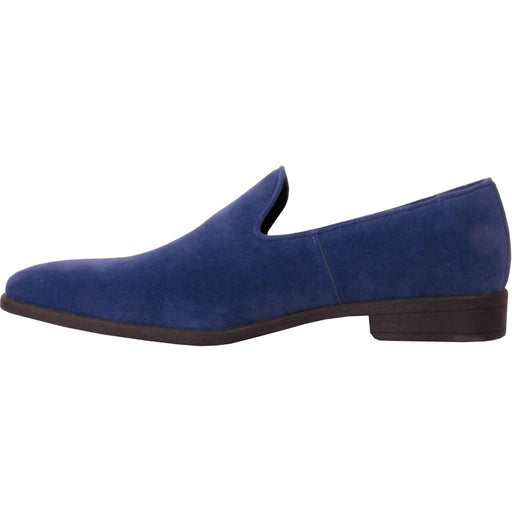 Polished Product Title for Review: Men's Royal Blue Vegan Suede Dress Loafers -Bravo - USA Men's Outlet