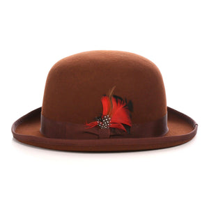 Brown Premium Wool Derby Hat