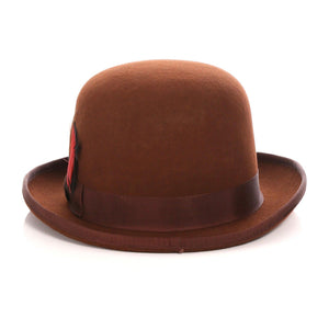Brown Premium Wool Derby Hat