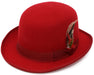 Premium Wool Derby Hat - Red - Ferrecci USA 