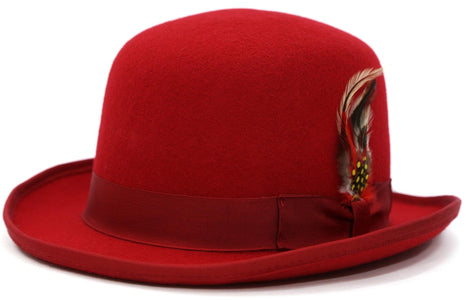 Red Premium Wool Derby Hat