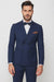 Men's Slim Fit Double-Breasted Suit – Navy Blue 