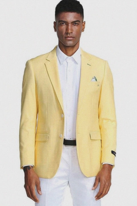 Lemon Yellow Slim Fit Blazer