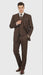 Men’s Brown Pinstripe 3-Piece Suit 