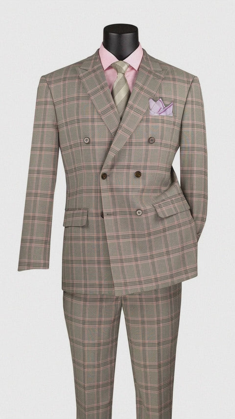 light-taupe-modern-fit-double-breasted-glen-plaid-peak-lapel-2-piece-suit