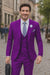  Modern Purple Suit for Men – 3-Piece with Peak Lapel & Double-Breasted Vest