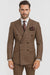  Classic Fit in Brown Plaid Color by Rossiman