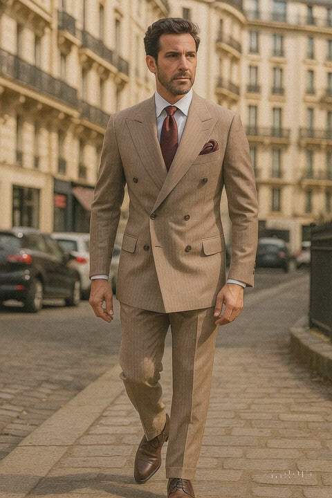  Light Brown with Brown Pinstripe Color by Rossiman
