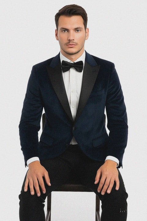 Navy Prom Tuxedo Suit 