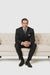 Men’s Slim Fit Double-Breasted Wool Suit – Black