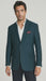 Renoir Men's Two-Button Slim-Fit Wool Birdseye Teal Blazer