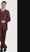 Men’s Burgundy 3-Piece Suit