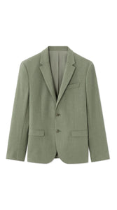 Slim Fit Bi-Stretch Suit Jacket - Light Green