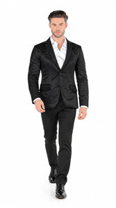 Lamasini Men's Embroidered Western Blazer – Slim Fit (ID 506)