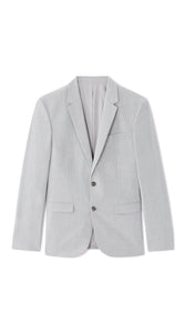 Slim Fit Bi-Stretch Suit Jacket - Light Grey