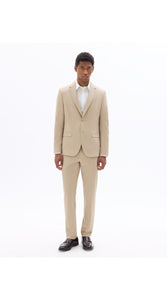 Men's Slim Fit Bi-Stretch Suit Jacket - Beige