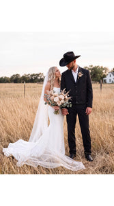 Men's Black Western Suit 2-Piece - Cowboy Suit with Western Yoke & Pearl Snaps