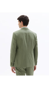 Slim Fit Bi-Stretch Suit Jacket - Light Green