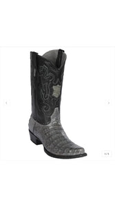 Los Altos Snip Toe Caiman Belly Boots