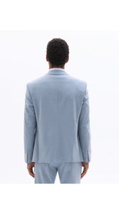 Slim Fit Bi-Stretch Chambray Suit Jacket