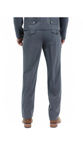 Men's Slate Western Suit 2-Piece - Cowboy Suit with Western Yoke & Pearl Snaps