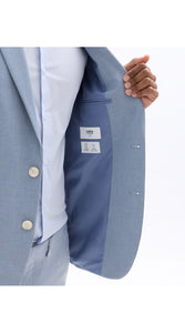 Slim Fit Bi-Stretch Chambray Suit Jacket