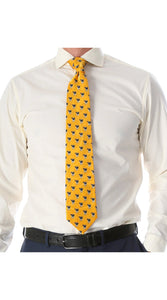 Cow Yellow Necktie with Handkerchief Set