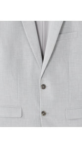 Slim Fit Bi-Stretch Suit Jacket - Light Grey