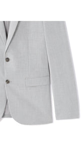 Slim Fit Bi-Stretch Suit Jacket - Light Grey