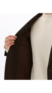 Slim Bi-Stretch Suit Jacket - Brown