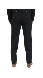Men's Black Western Suit 2-Piece - Cowboy Suit with Western Yoke & Pearl Snaps