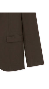 Slim Bi-Stretch Suit Jacket - Brown
