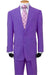 "Purple Fortino Landi Basic Suit: Mens 2-Btn Slim Poplin" - USA Men's Outlet