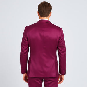 Purple Satin Tuxedo Set – 4-Piece Statement for Weddings & Proms