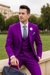  Modern Purple Suit for Men – 3-Piece with Peak Lapel & Double-Breasted Vest