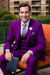  Modern Purple Suit for Men – 3-Piece with Peak Lapel & Double-Breasted Vest