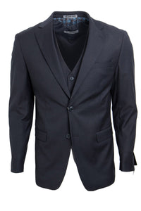 Men's Charcoal Grey Vested 2-Button Stacy Adams Suit