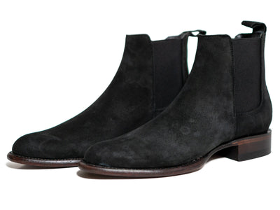 Los Altos Men's Toe Roper Boot Gamuza Black - Gamuza Black