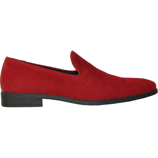 "Red Bravo Suede Vegan Slip-On Loafer - Classy Wedding & Prom Shoe" - USA Men's Outlet