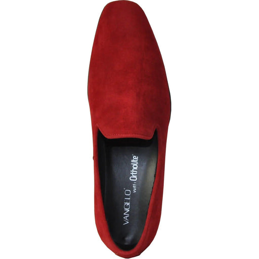 "Red Bravo Suede Vegan Slip-On Loafer - Classy Wedding & Prom Shoe" - USA Men's Outlet