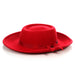 Red Wide Brim Fedora - Earp - Ferrecci USA 