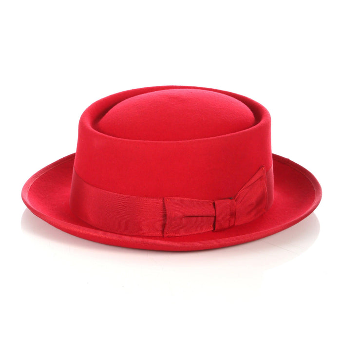 Red Pork Pie Premium Wool Hat