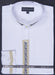 Refined Product Title: Daniel Ellissa Men's White Banded Collar Dress Shirt with Gold Embroidery - USA Men's Outlet