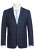 Refined Product Title: Renoir Two-Button Navy Blue Windowpane Plaid Slim-Fit Stretch Suit - USA Men's Outlet