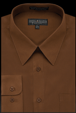 Regular Fit Brown Dress Shirt by Daniel Ellissa - USA Men's Outlet